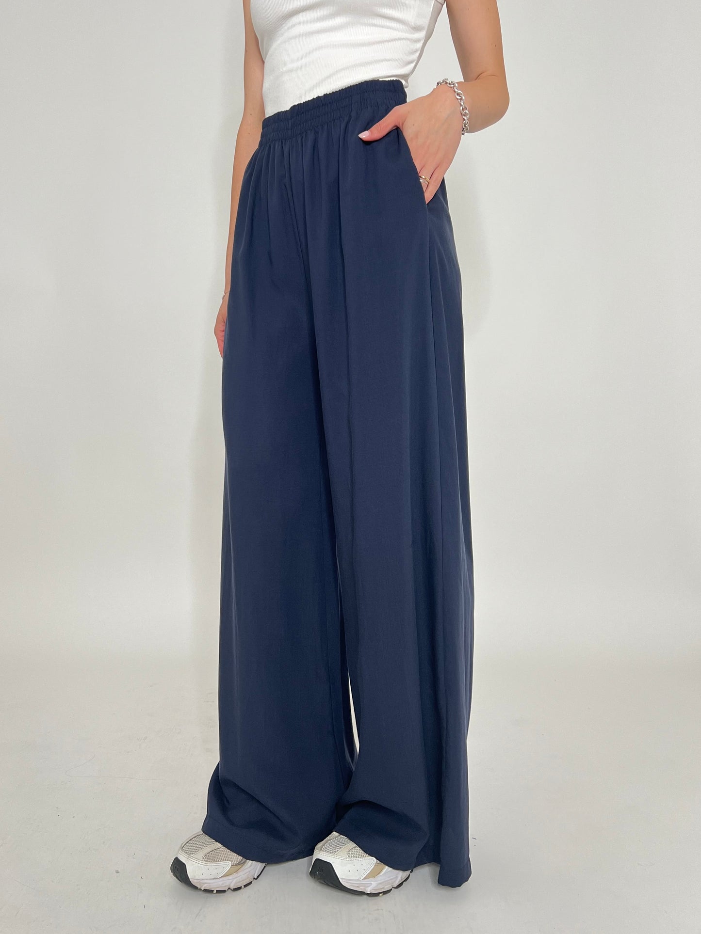Pantalone morbido in 100% tencel Blu