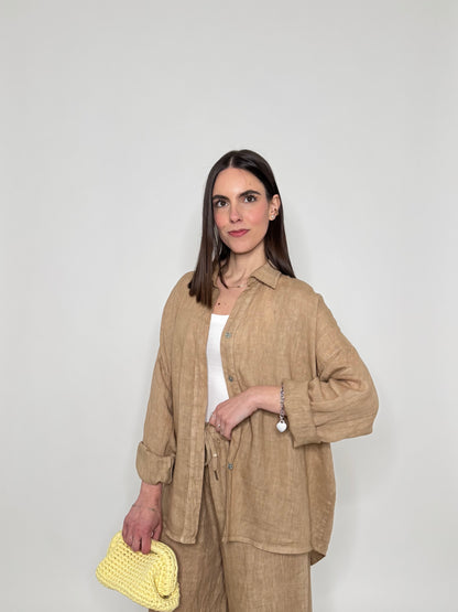 Camicia in lino Deserto Camel