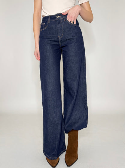 Jeans palazzo lavaggio zero