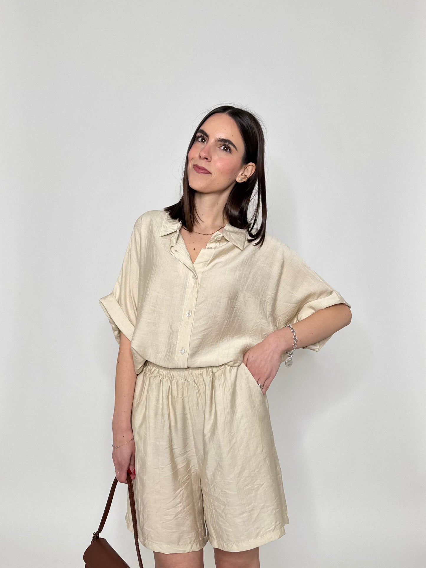 Completo Kelly in viscosa beige
