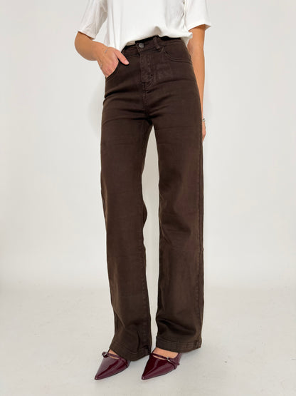 Jeans "Madrid" Wide Leg cioccolato