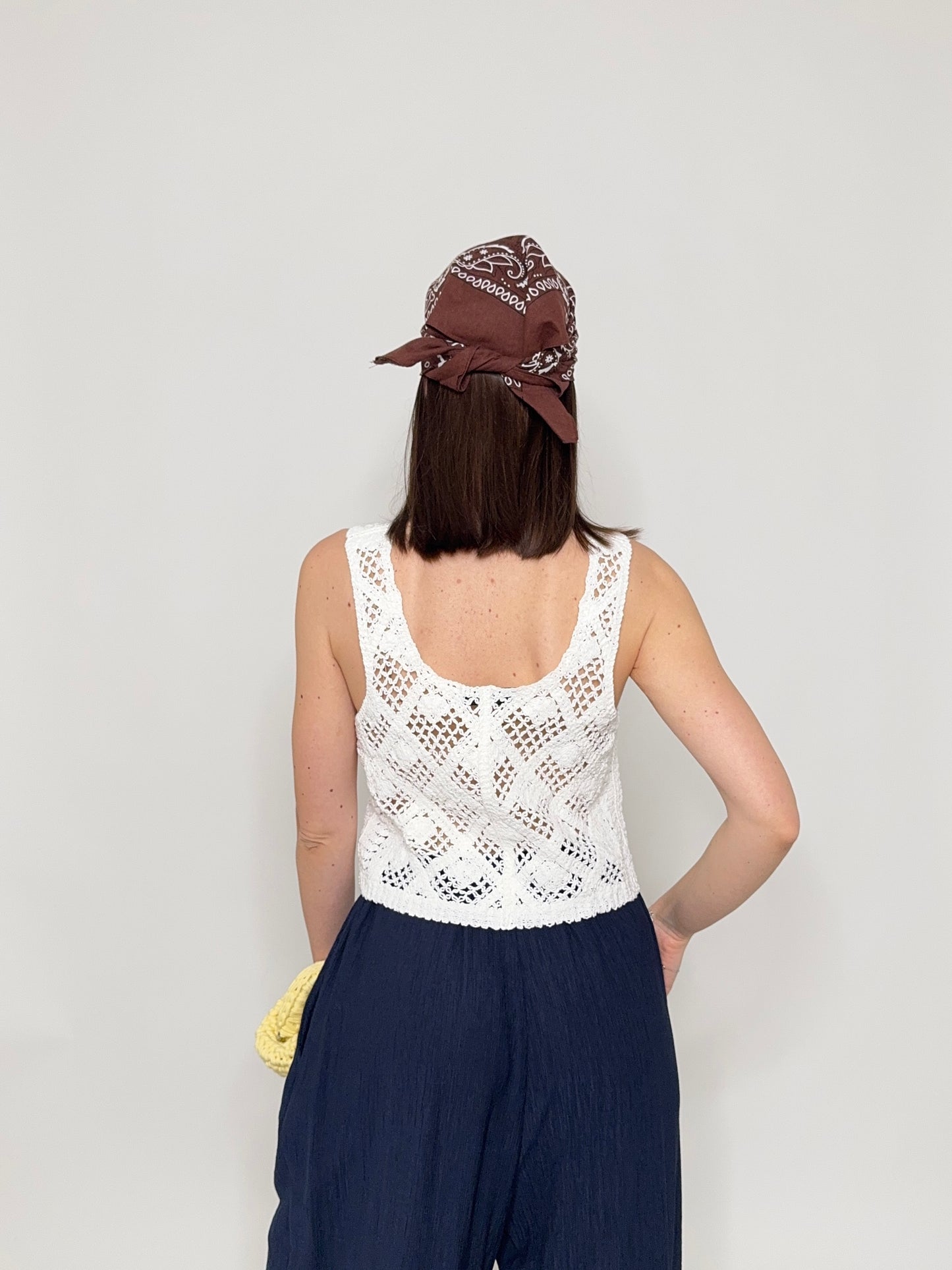 Top in crochet in cotone