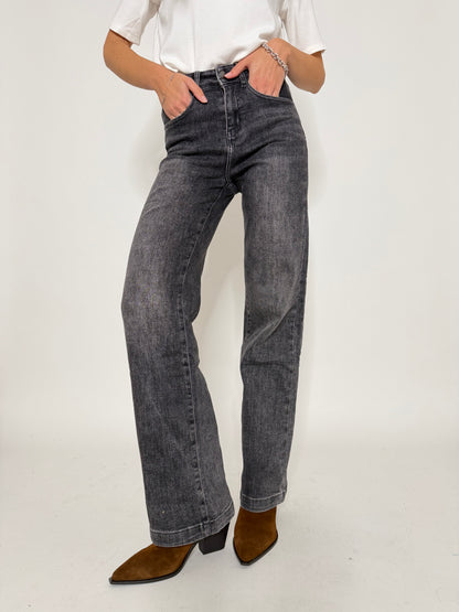 Jeans "Madrid" Wide Leg grigio