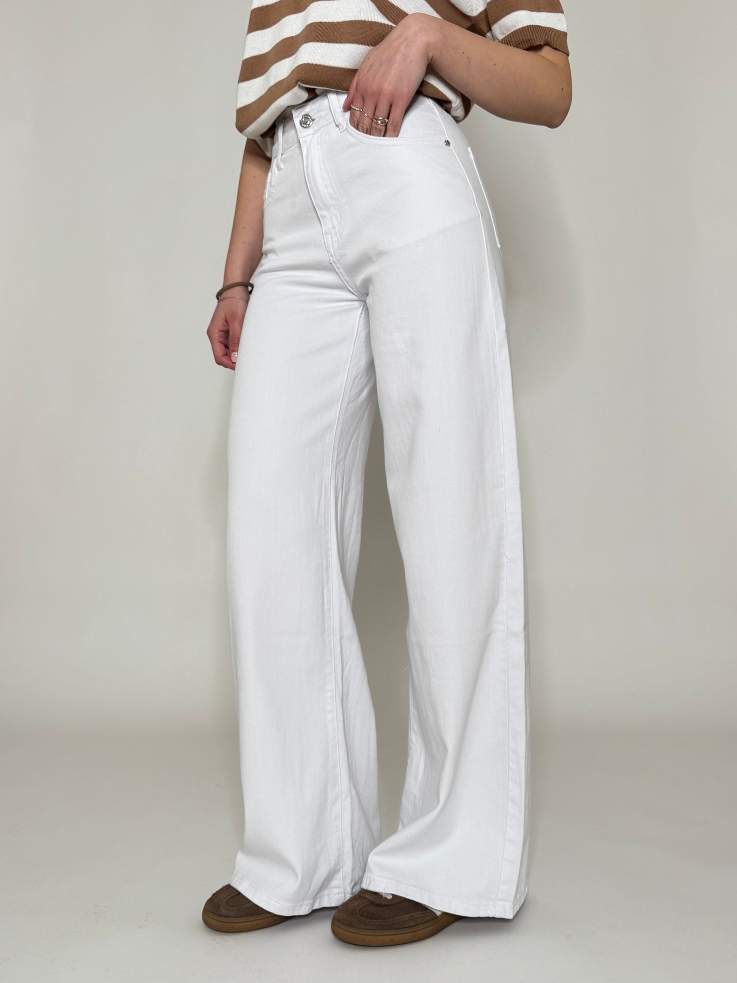 Jeans palazzo white