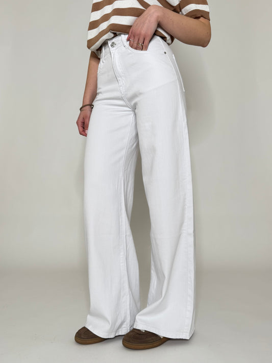 Jeans palazzo white