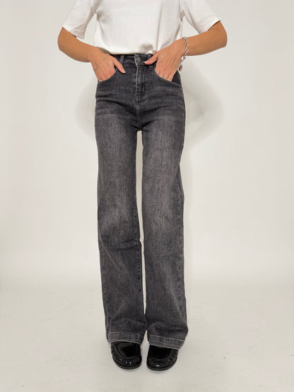 Jeans "Madrid" Wide Leg grigio
