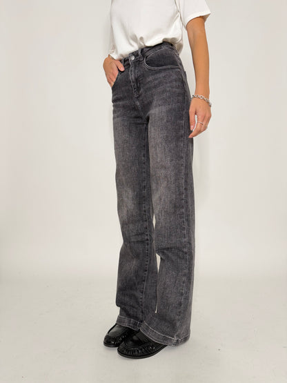 Jeans "Madrid" Wide Leg grigio