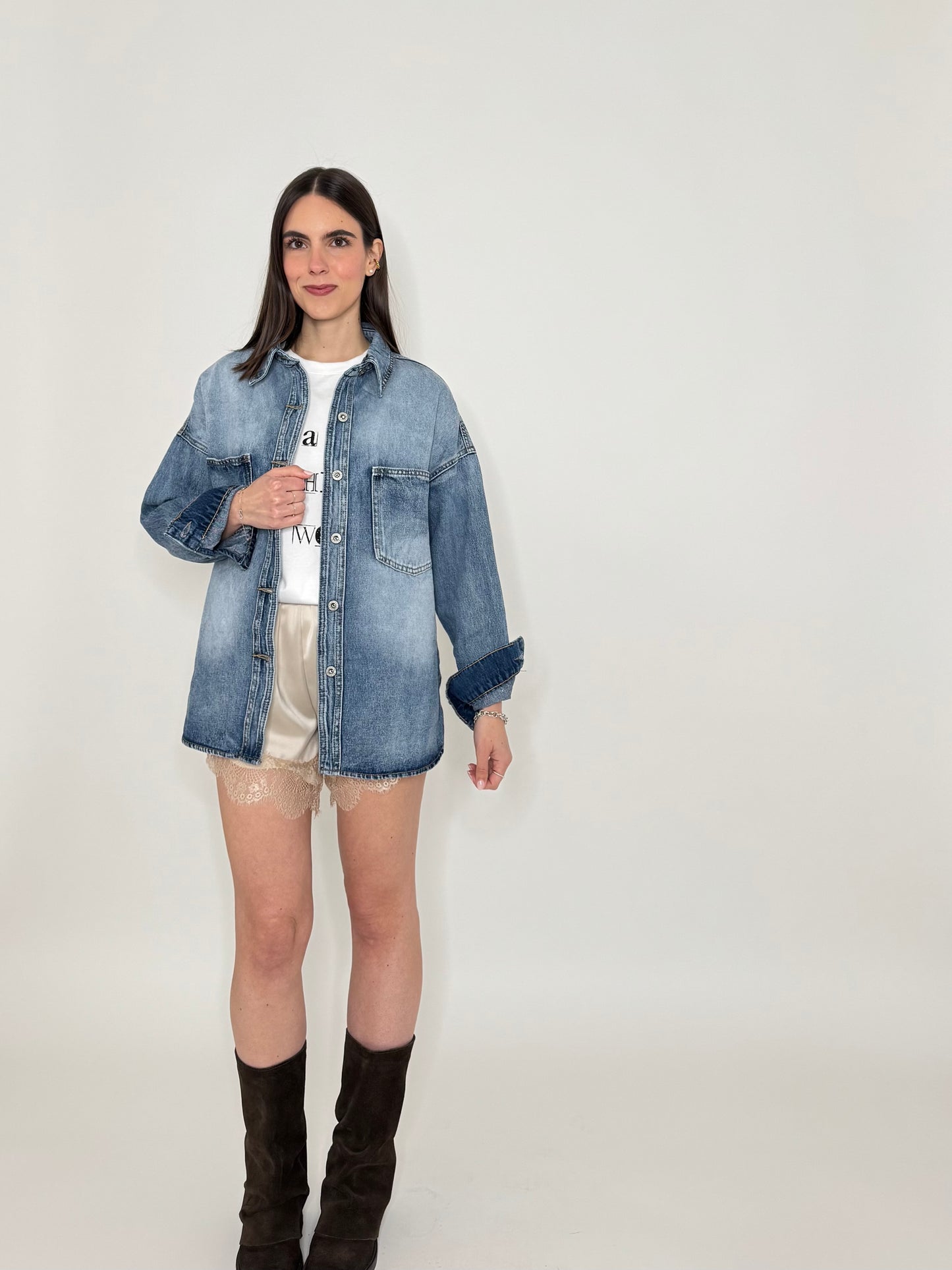 Giacca camicia di jeans