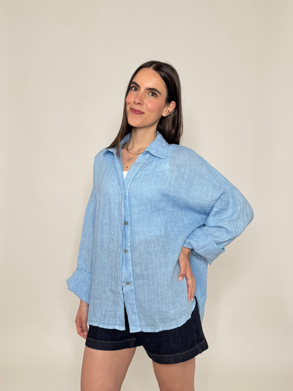 Camicia in lino Deserto Azzurra
