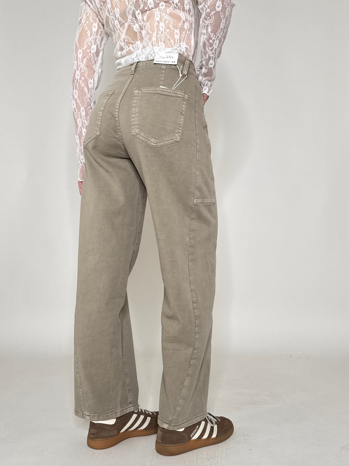 Jeans Barrel Sabbia