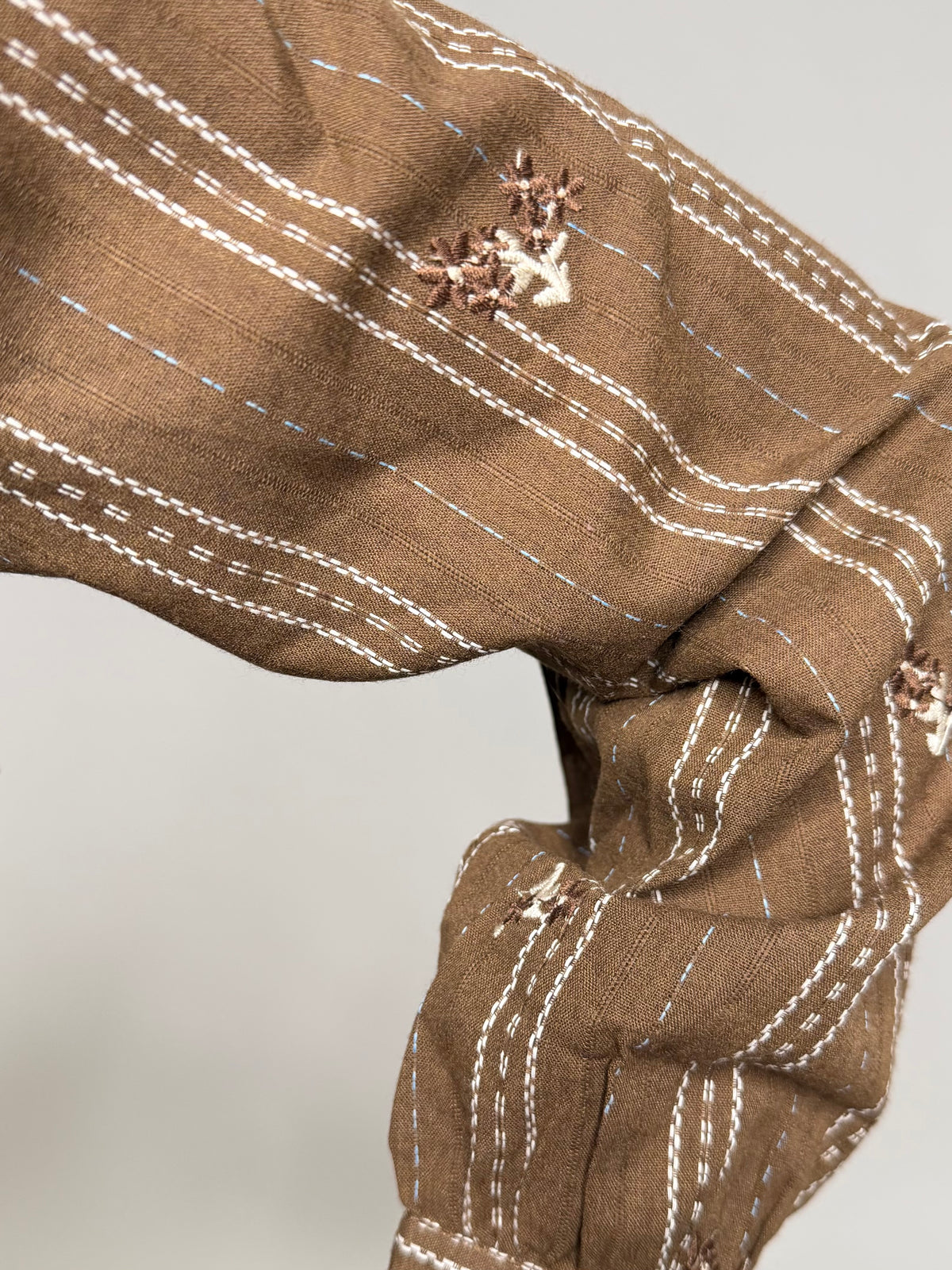 Camicia Boheme in cotone rouge tabacco