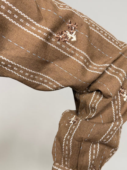 Camicia Boheme in cotone rouge tabacco