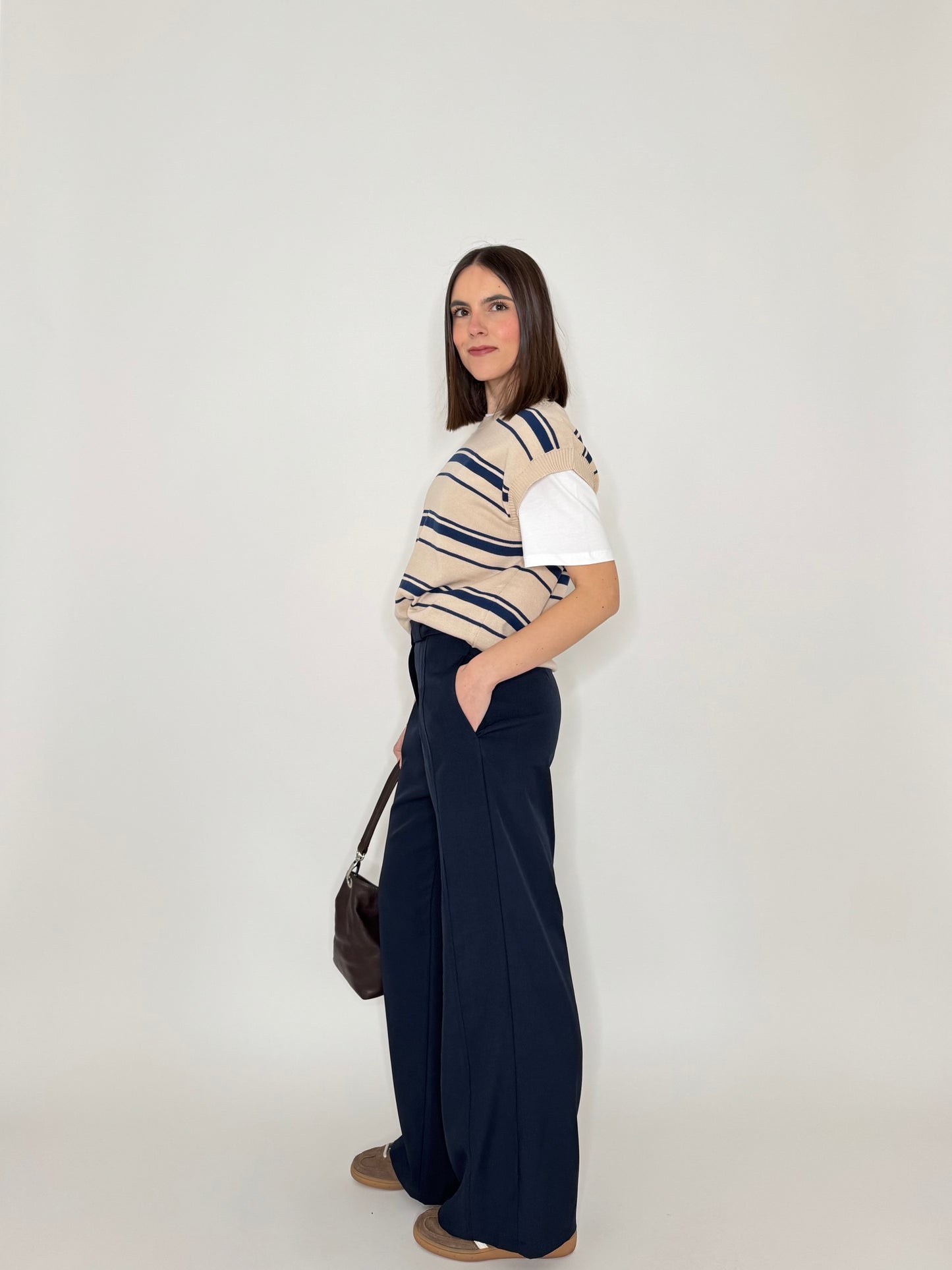 Pantalone Icon Wide leg Blu
