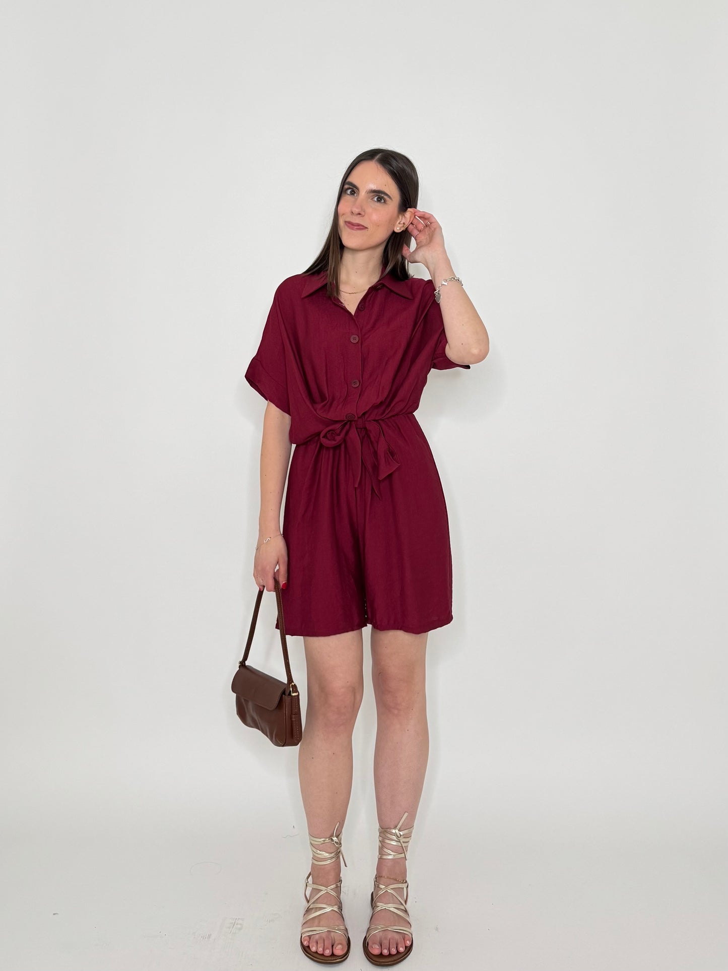 Tuta intera "Amalia" Bordeaux