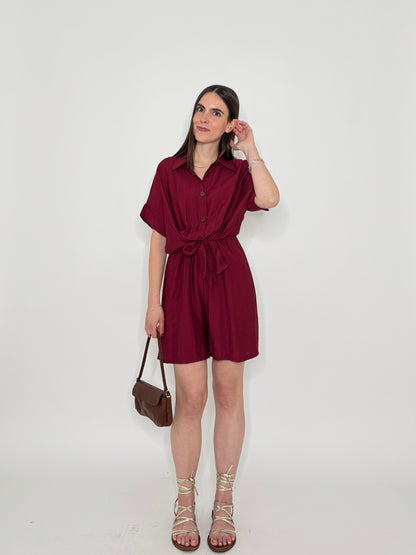 Tuta intera "Amalia" Bordeaux