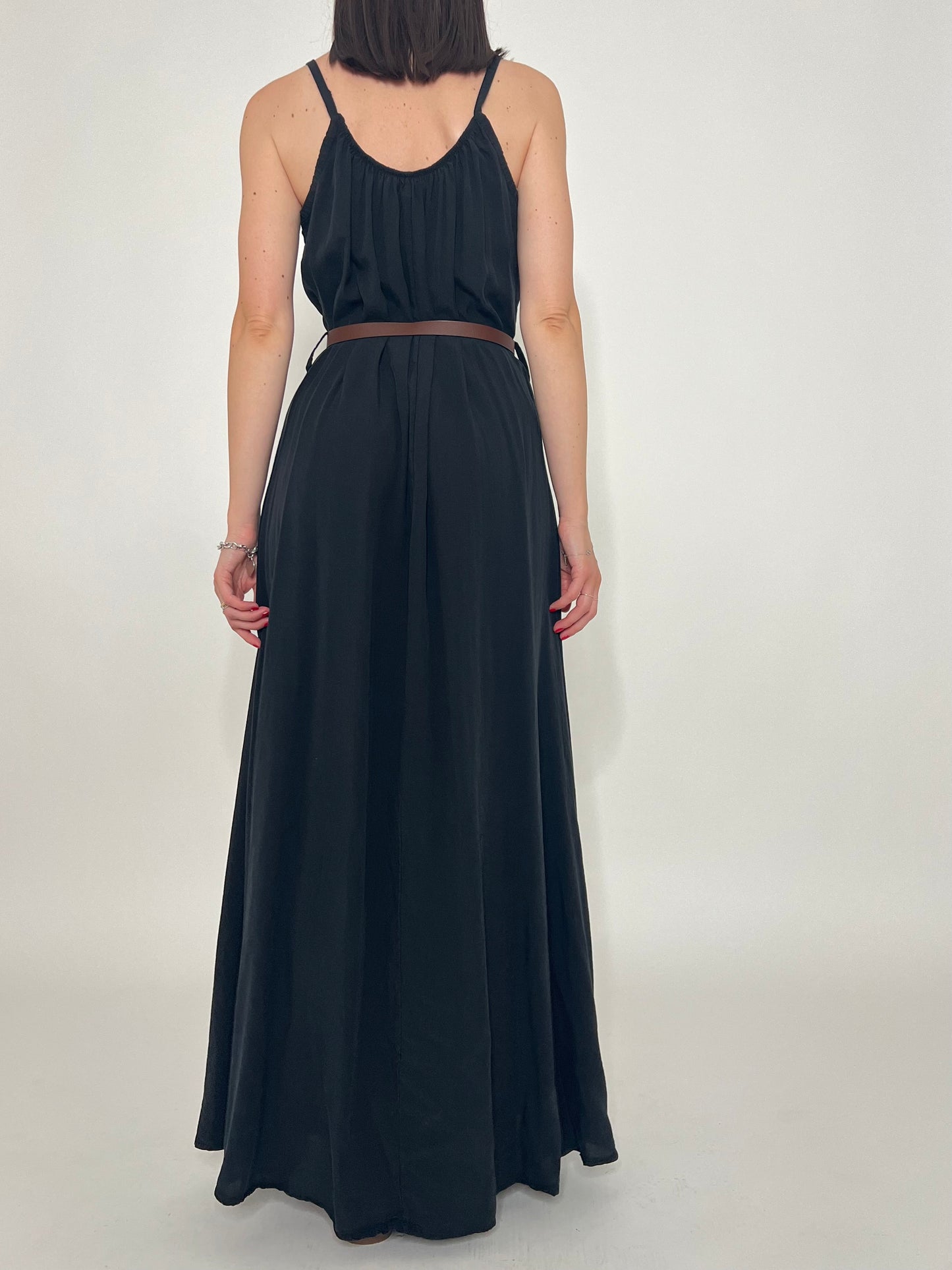 Abito Clelia in 100% tencel Nero