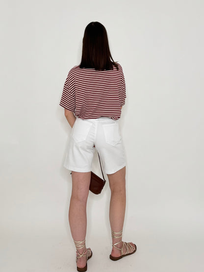 Shorts white denim