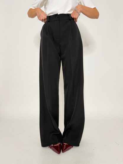 Pantalone taglio sartoriale nero