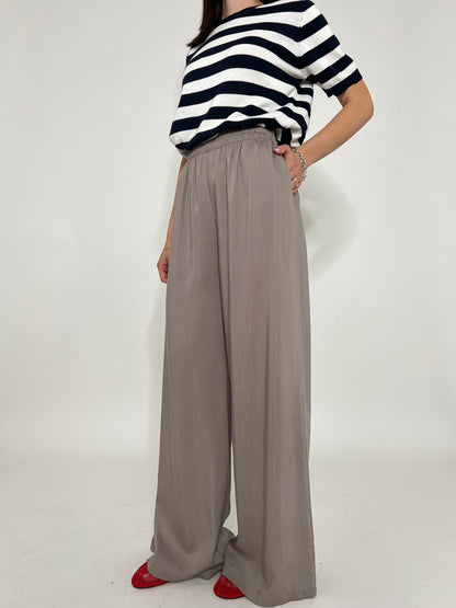 Pantalone morbido in 100% tencel Fango