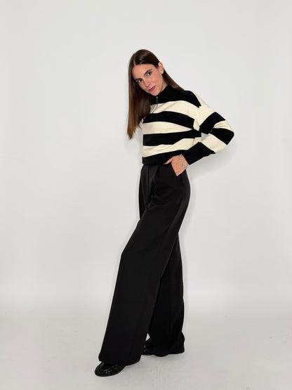 Pantalone taglio sartoriale nero