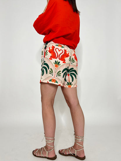 Gonna pantalone stampa tropical tiger