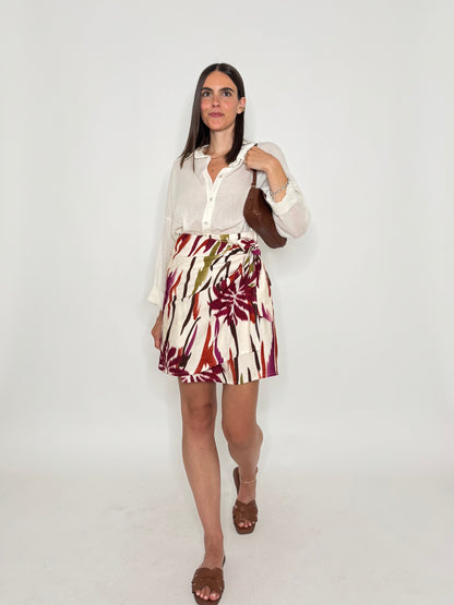 Gonna pareo mini in fresca viscosa tropical