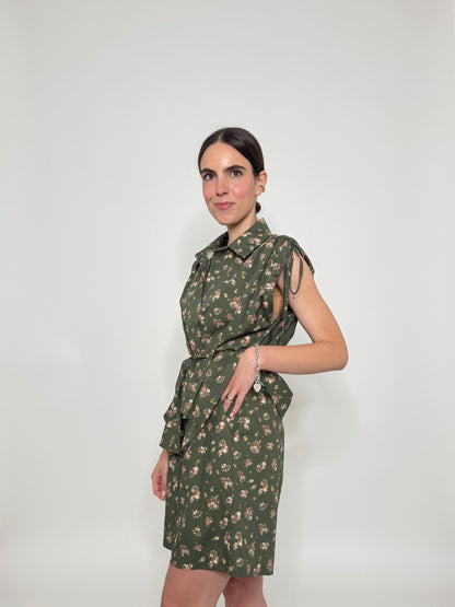 Completo Floreale Olivia Verde