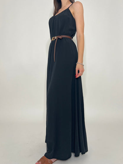 Abito Clelia in 100% tencel Nero