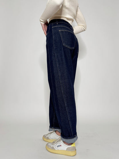 Jeans Barrel denim scuro