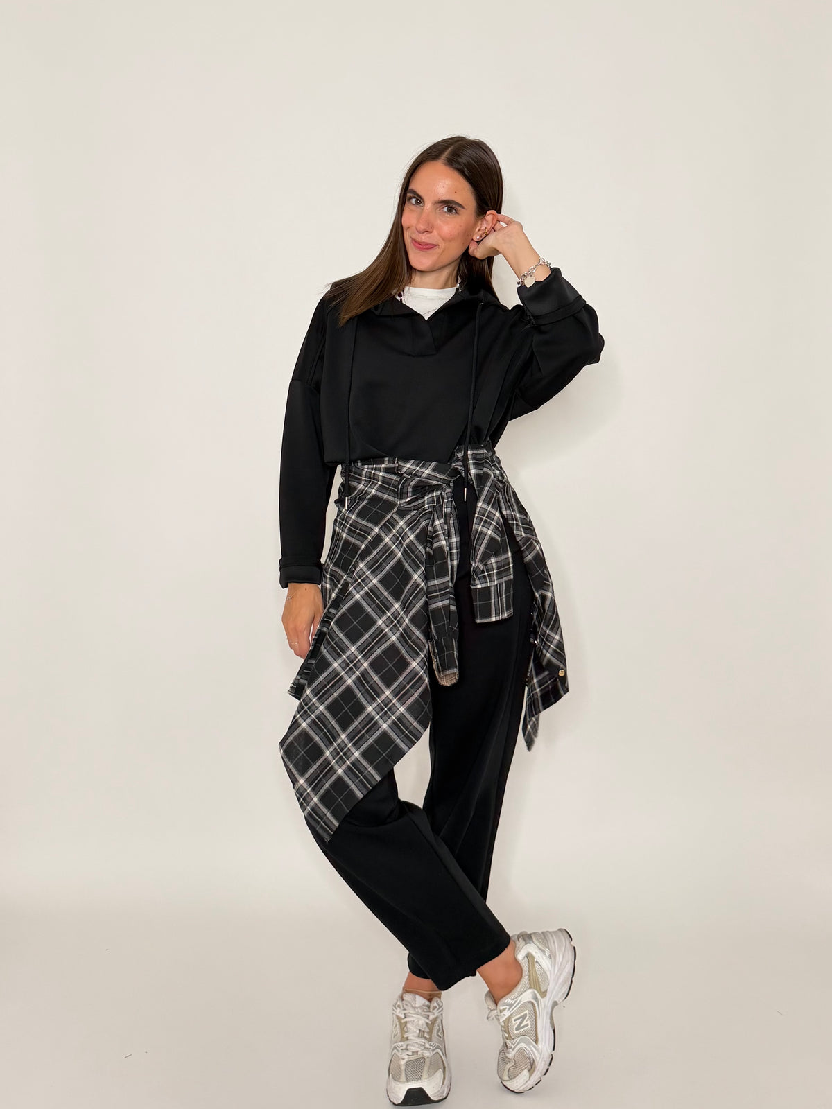 Pantalone ovetto in misto viscosa