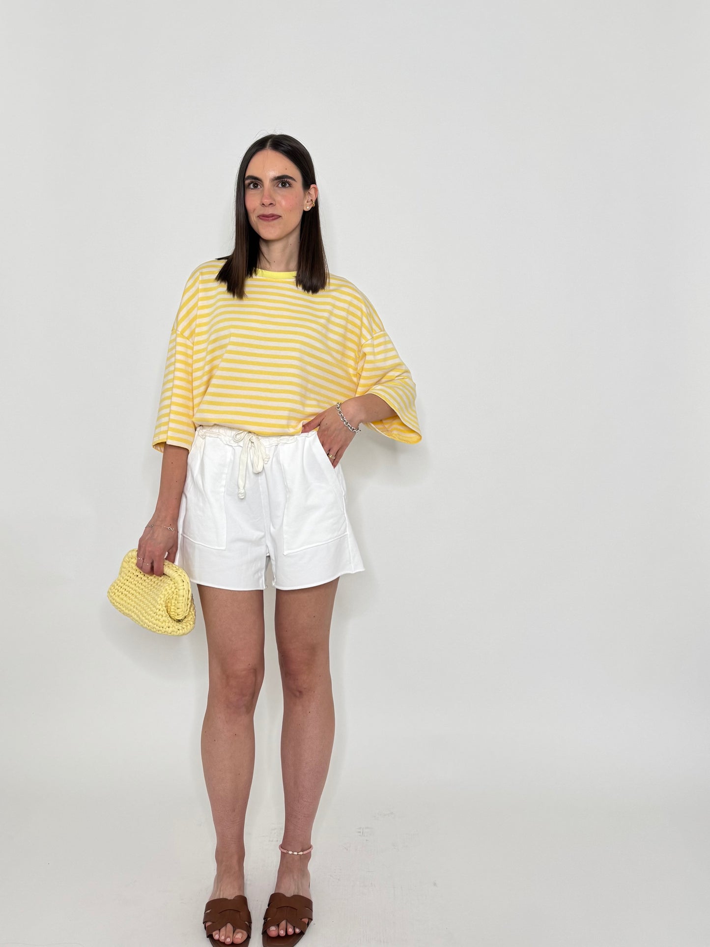 Pantaloncino in maglina cotone Comfy Panna