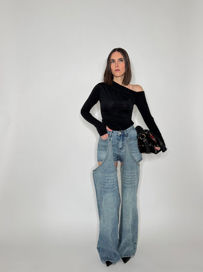 Jeans 2in1 Wide Leg