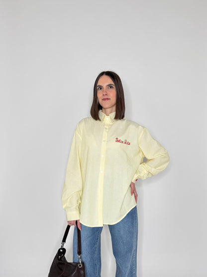 Camicia a righe Dolce vita in cotone Giallo