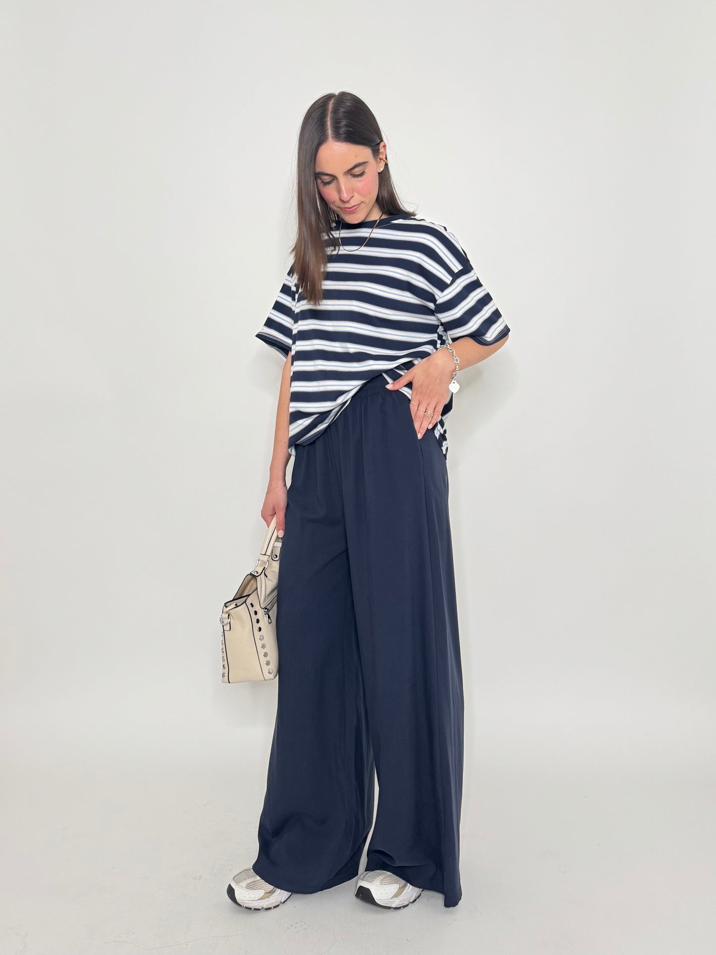 Pantalone morbido in 100% tencel Blu