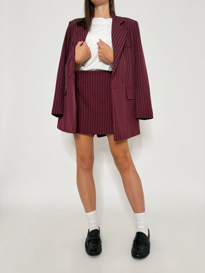 Gonna pantalone gessata
