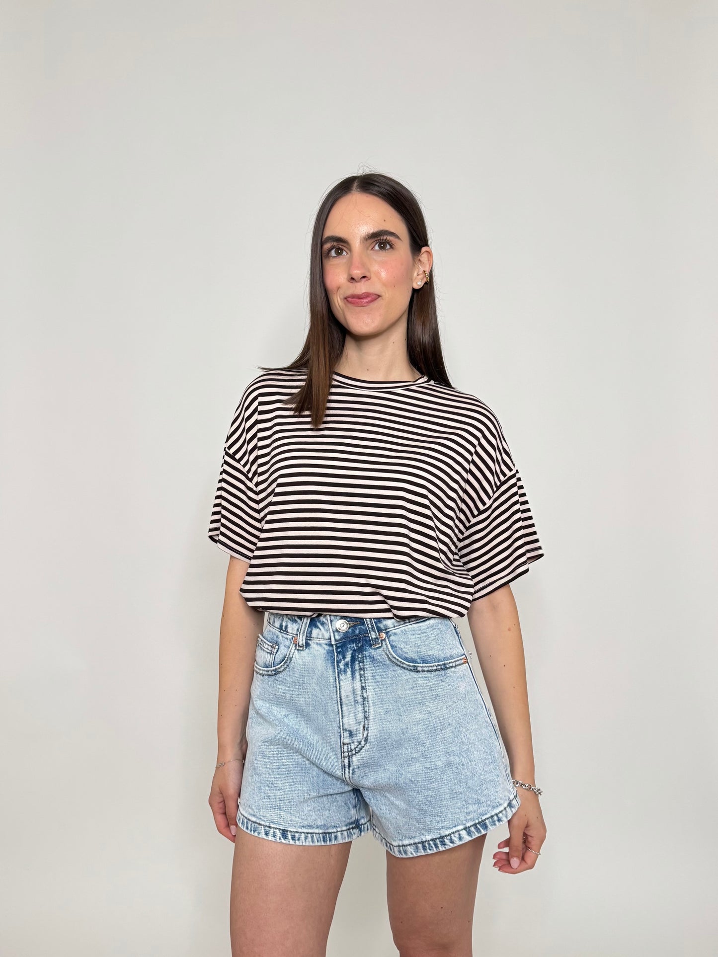Shorts in denim lavaggio light blue wash