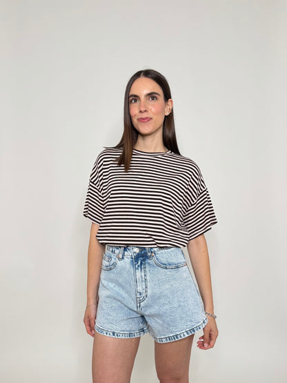 Shorts in denim lavaggio light blue wash