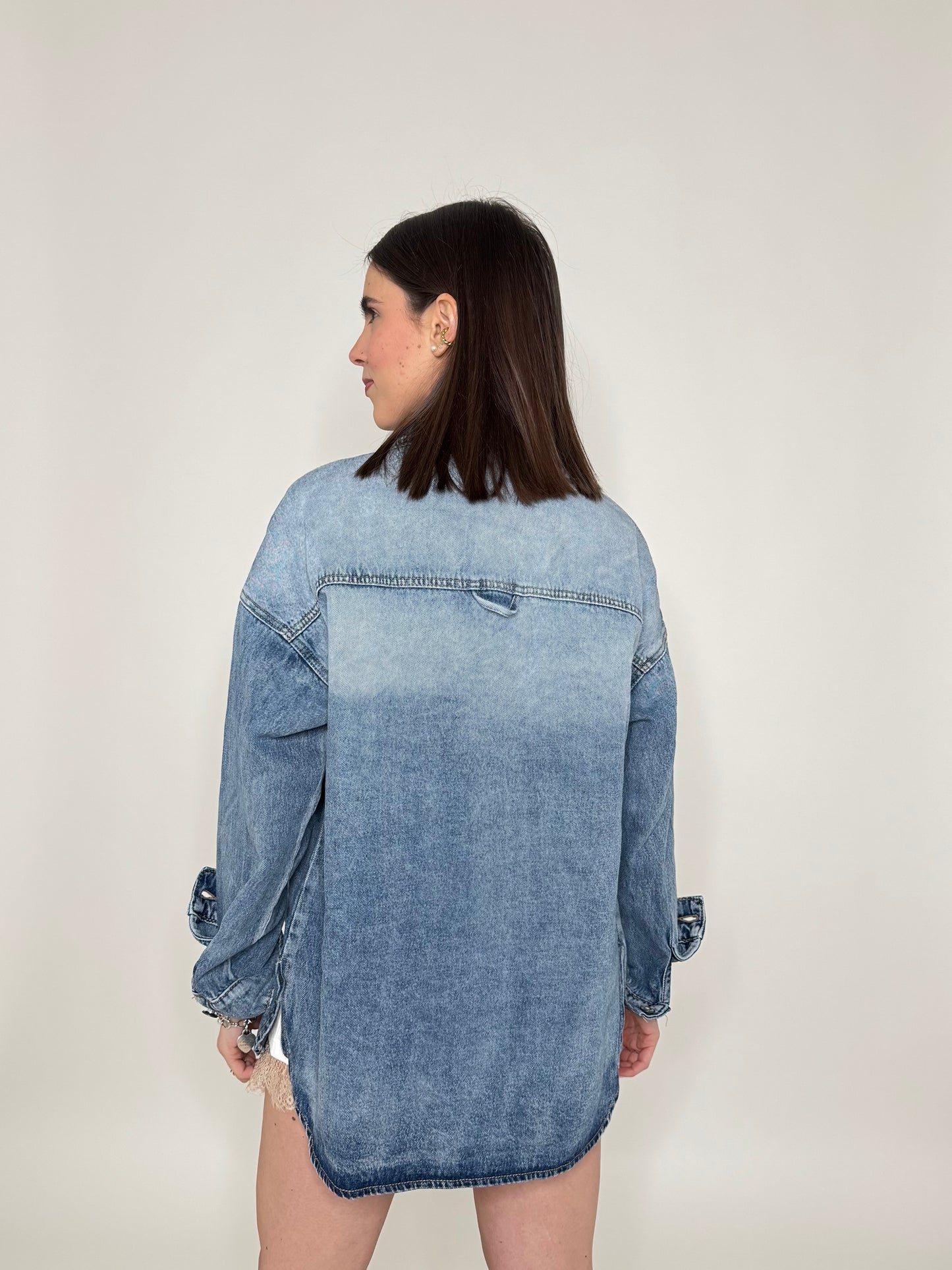 Giacca camicia di jeans