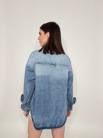 Giacca camicia di jeans