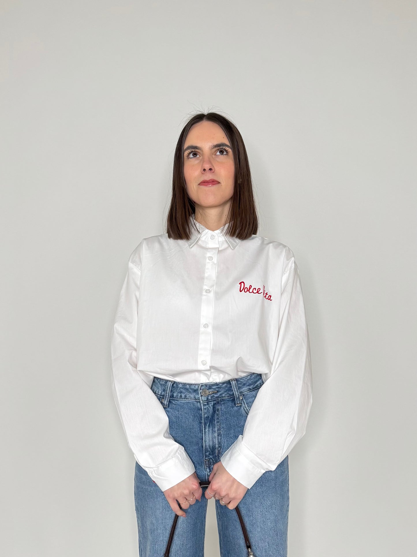 Camicia Dolce vita in cotone Bianco