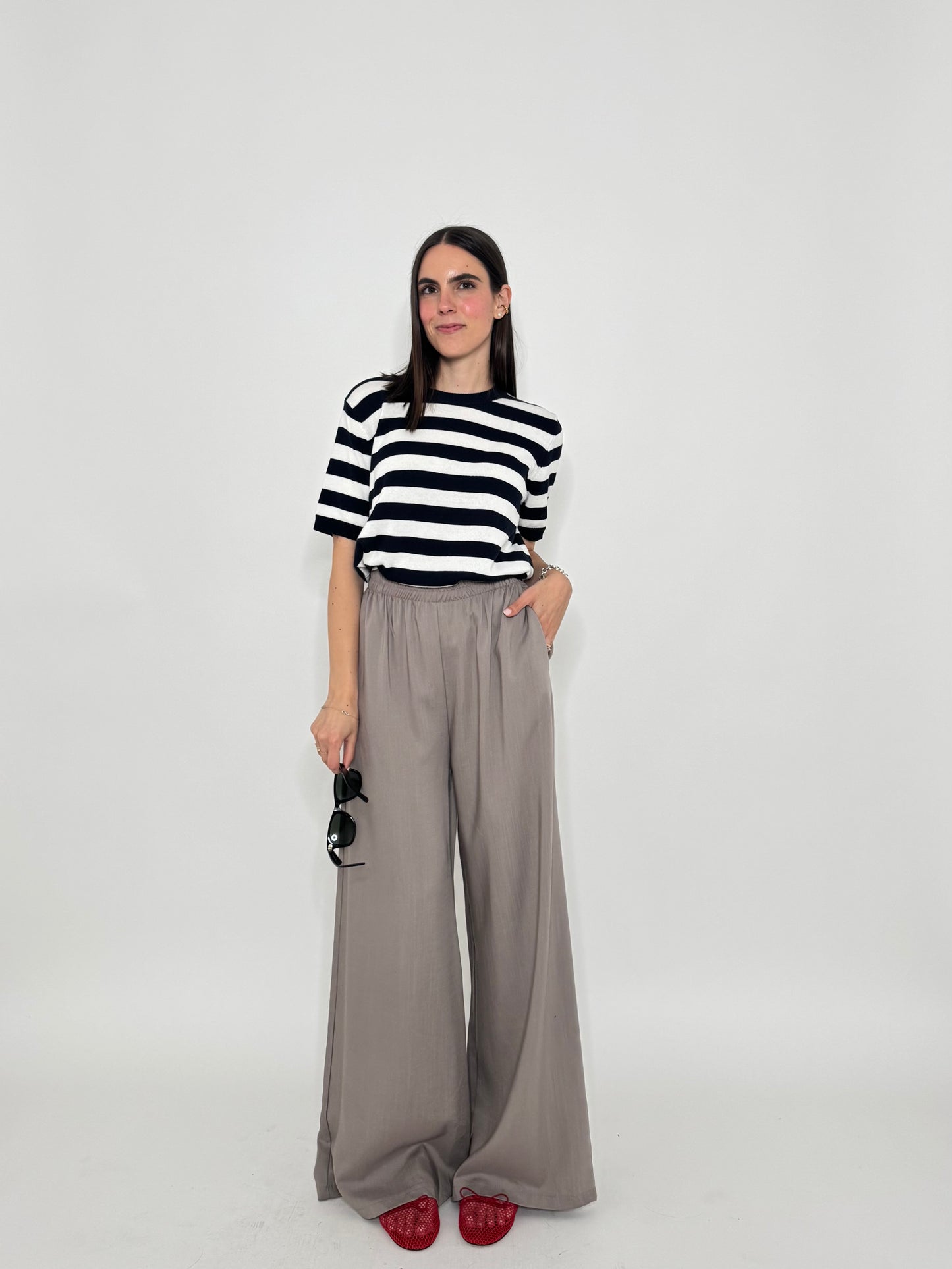 Pantalone morbido in 100% tencel Fango