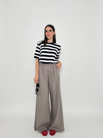 Pantalone morbido in 100% tencel Fango