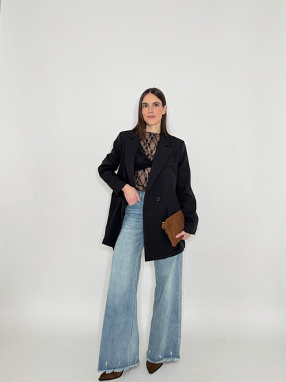 Jeans Wide leg sfrangiato
