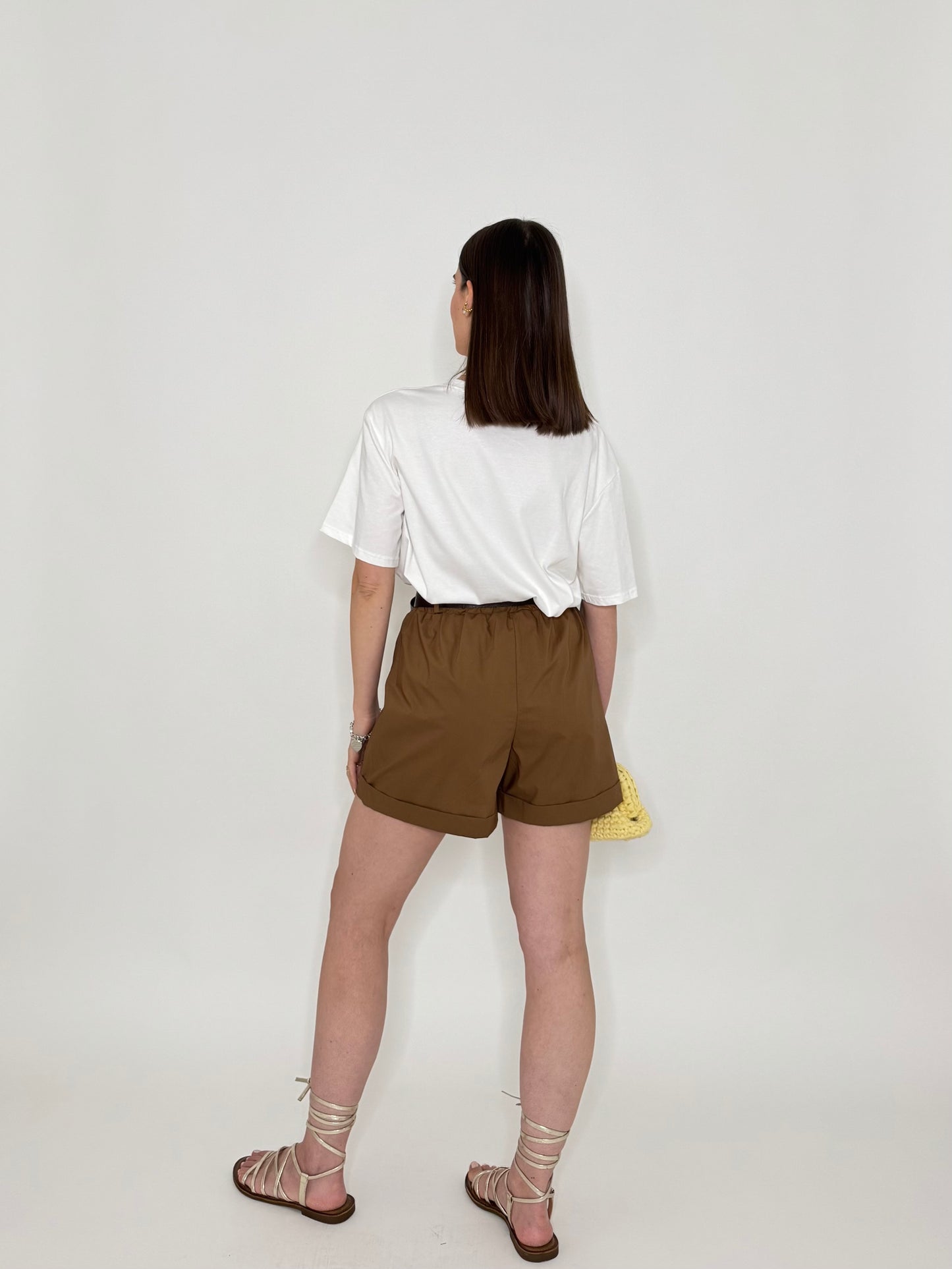 Short city light cotton Caramello
