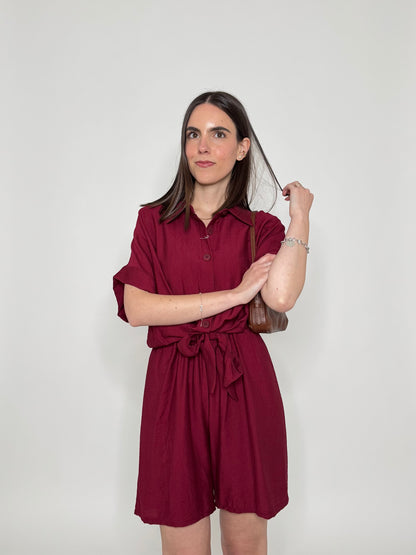 Tuta intera "Amalia" Bordeaux