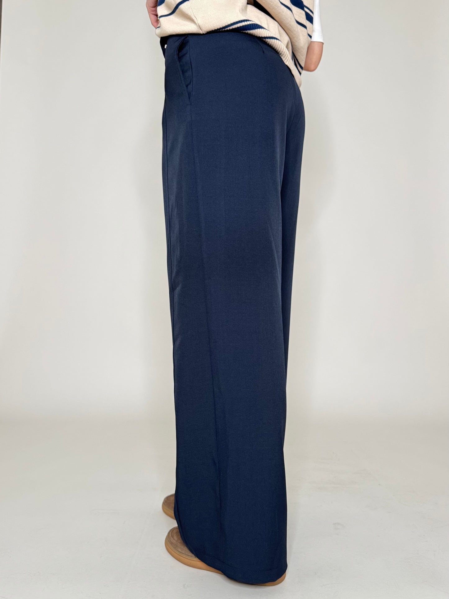 Pantalone Icon Wide leg Blu