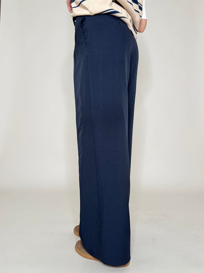 Pantalone Icon Wide leg Blu