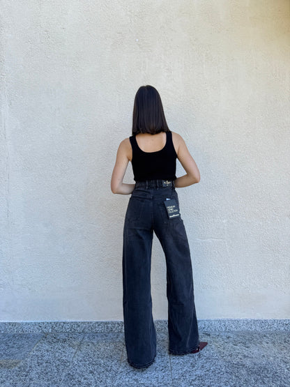 Jeans wide leg modello barrel