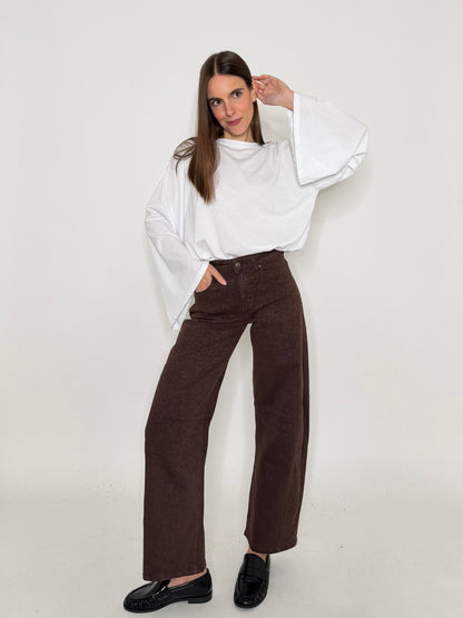 Jeans Barrell Fit leopardato