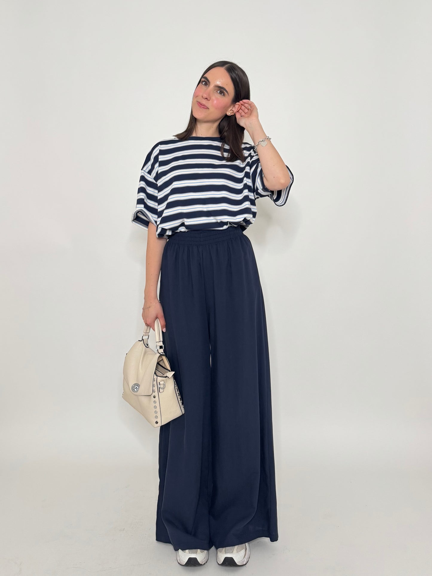 Pantalone morbido in 100% tencel Blu